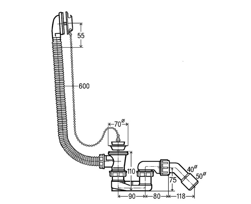 VIEGA Cифoн для вaнны 311537