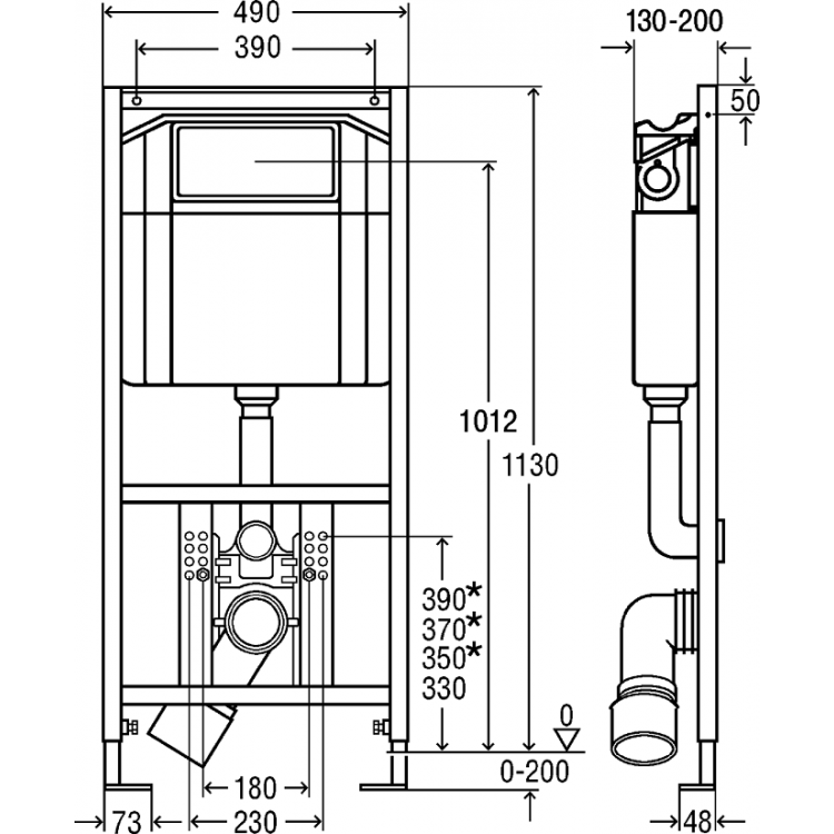 VIEGA Rāmis WC Montāžas modulis 606664 VIEGA Rāmis WC Montāžas modulis 606664