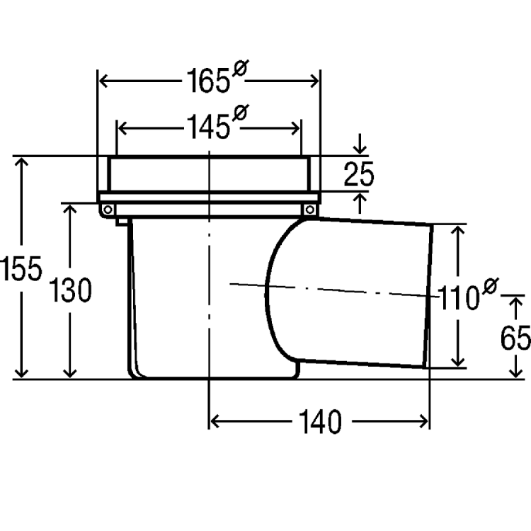 VIEGA pagraba traps,horizontāls DN100, 106003 VIEGA pagraba traps,horizontāls DN100, 106003