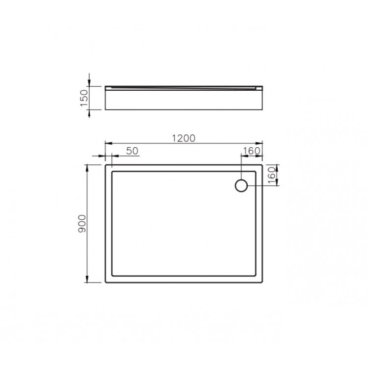 Vispool Taisnstūra dušas paliktnis QQ-120 1200x900mm Vispool Taisnstūra dušas paliktnis QQ-120 1200x900mm