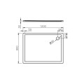 Vispool Душевой поддон прямоугольный QZ-120 1200x900mm