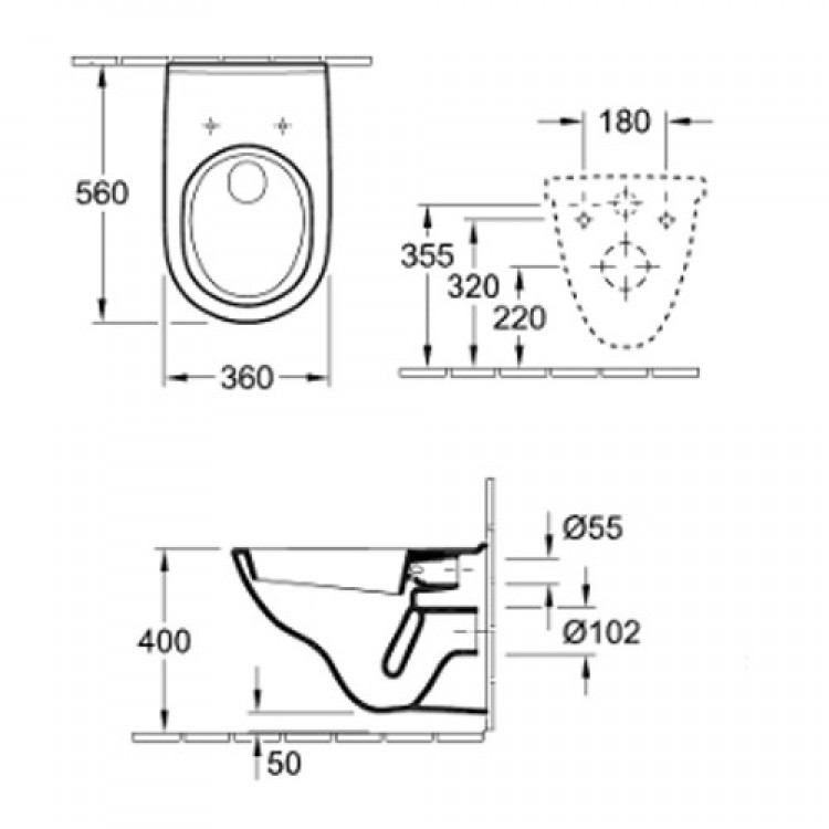 O.novo Подвесной WC , Soft Close крышка,5660H101