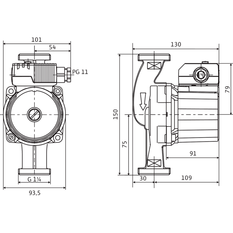 WILO Циркуляционный насос Star-Z 20/7-3 11/4' 150, 4081203 WILO Циркуляционный насос Star-Z 20/7-3 11/4' 150, 4081203
