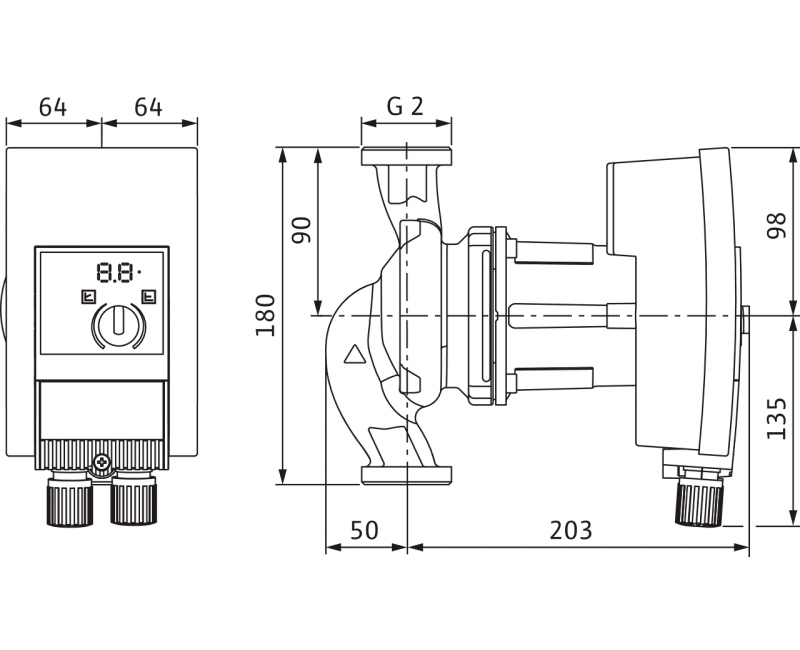 WILO Циркуляционный насос Yonos MAXO-Z 30/0.5-12 180, 2175541