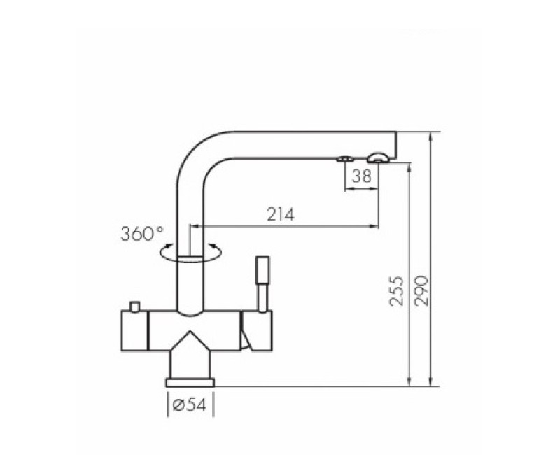 BLUE WATER ZARA INOX Virtuves jaucējkrāns filtrētam ūdenim