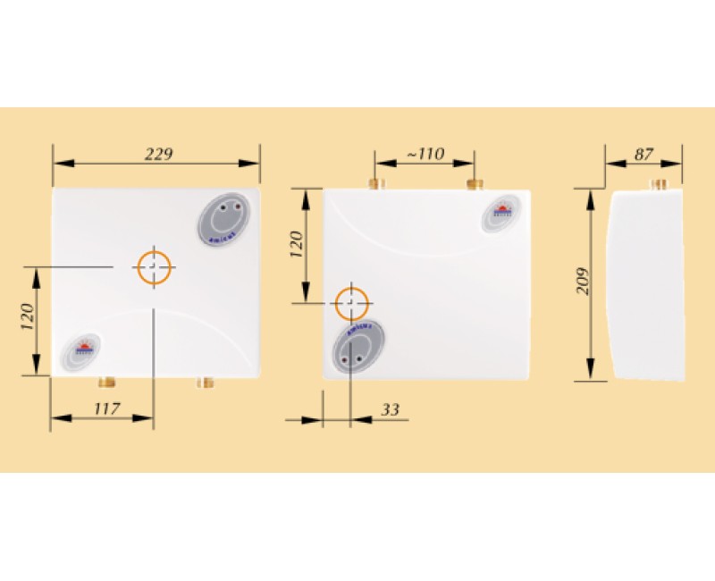Kospel Amicus EPO.G-4kW Проточный водонагреватель, 230/380V