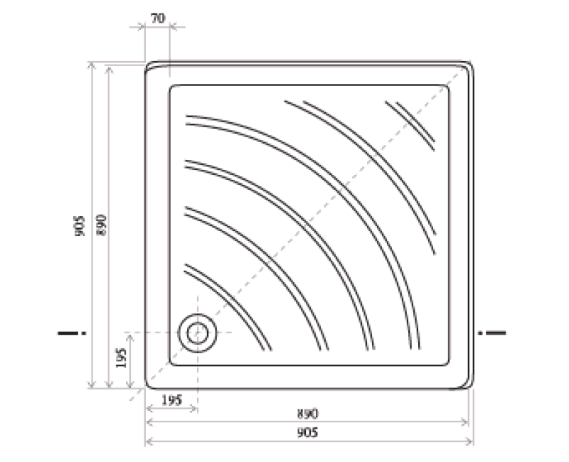 RAVAK Kvadrātveida dušas paliktnis ANGELA 80 PU