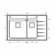 Aquasanita Delicia Plus Virtuves izlietne 860x540 mm GQD150-601W Aquasanita Delicia Plus Virtuves izlietne 860x540 mm GQD150-601W