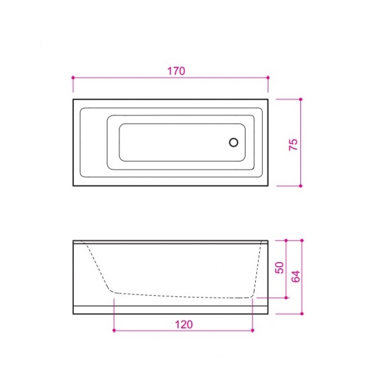Balteco Vanna Forma 17 170x75 cm Balteco Vanna Forma 17 170x75 cm