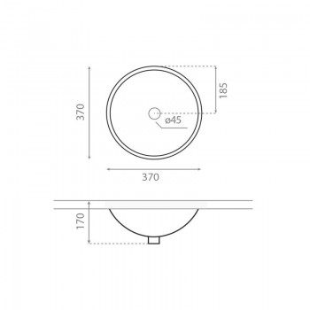 Bathco Раковина Cerdena 37x37сm, встраиваемая 0052