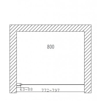 Duschy Door Душевая дверь 80 см, 5234-80