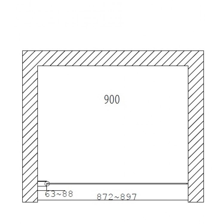 Duschy Door Dušas durvis 90 cm, 5234-90 Duschy Door Dušas durvis 90 cm, 5234-90