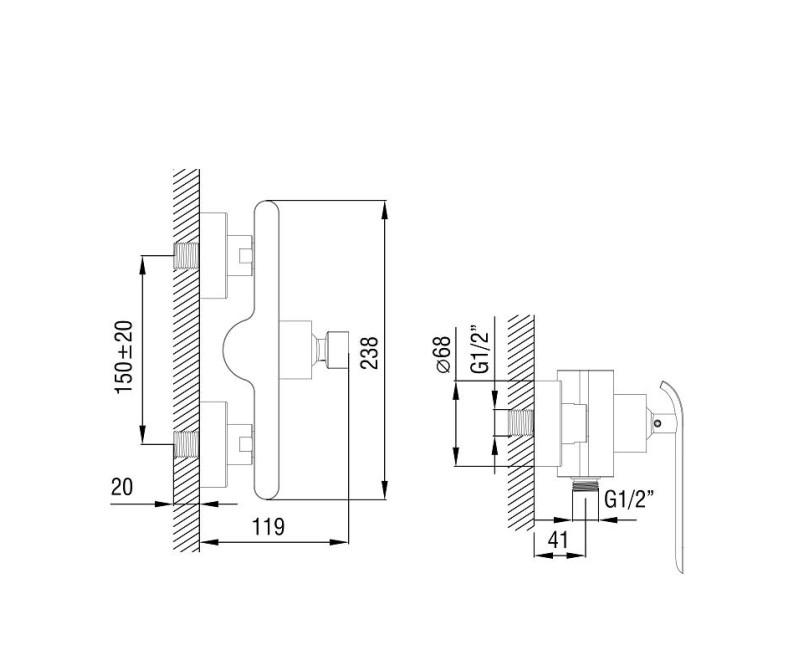 Art Platino Dušas jaucējkrāns EMIRA EMI-BPK.030BC