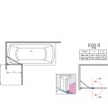 Radaway Шторка на ванну Eos PND II 130 cm