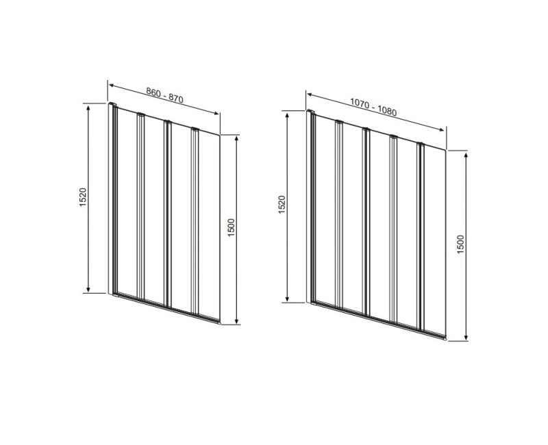 Radaway Шторка на ванну Eos PNW5 107 cm