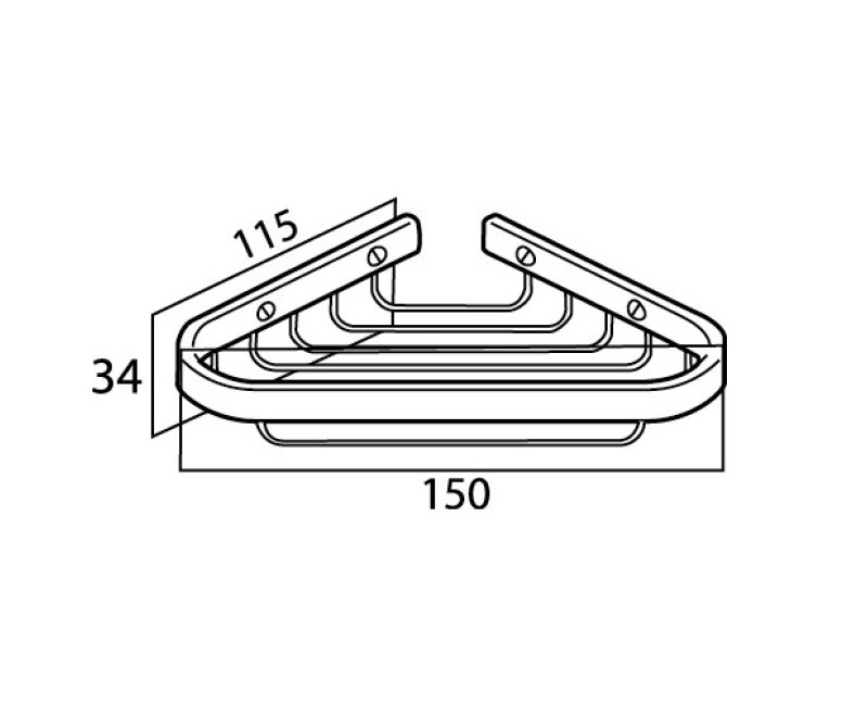 Tiger Exquisit Углавая мыльница, хром
