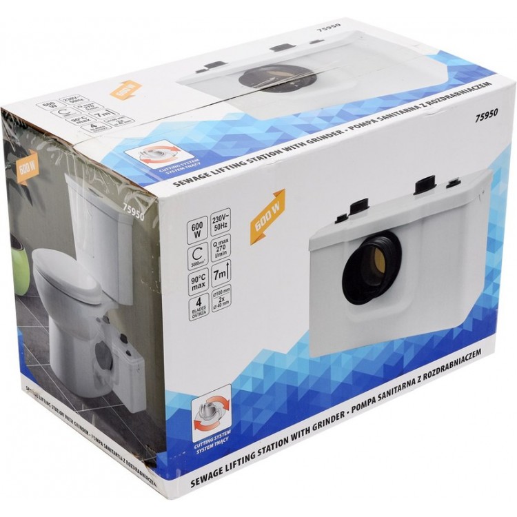 Fekālais sūknis ar smalcinātāju, 600W, 697177 Fekālais sūknis ar smalcinātāju, 600W, 697177
