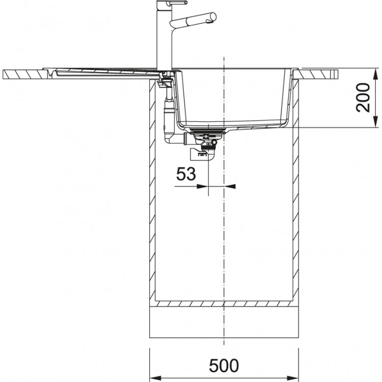FRANKE Virtuves izlietne CENTRO 86x50 cm,CNG 611-86, steingrau FRANKE Virtuves izlietne CENTRO 86x50 cm,CNG 611-86, steingrau