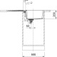 FRANKE Virtuves izlietne CENTRO 86x50 cm,CNG 611-86, steingrau FRANKE Virtuves izlietne CENTRO 86x50 cm,CNG 611-86, steingrau