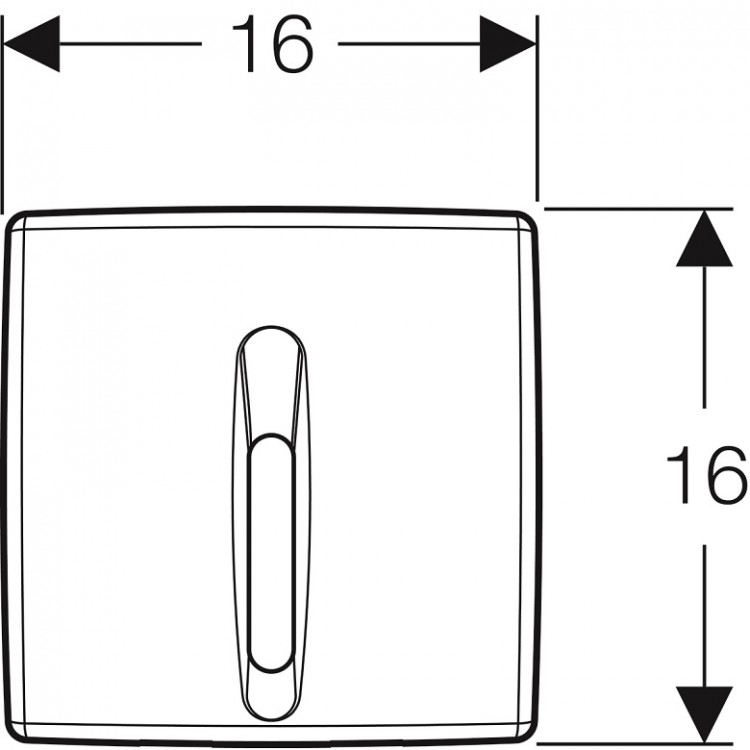 Geberit HyBasic Pisuāra elektroniska poga, 9V 115.818.46.5 Geberit HyBasic Pisuāra elektroniska poga, 9V 115.818.46.5