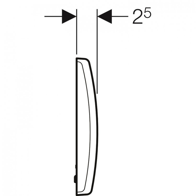 Geberit HyBasic Pisuāra elektroniska poga, 9V 115.818.46.5 Geberit HyBasic Pisuāra elektroniska poga, 9V 115.818.46.5