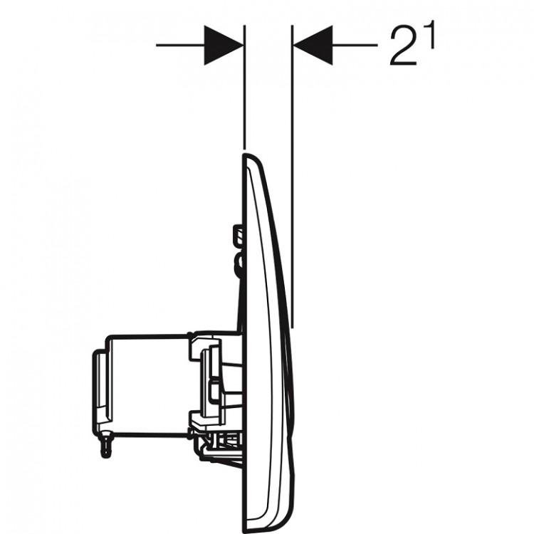 Geberit HyBasic Pisuāra elektroniska poga, 230V 115.817.46.5 Geberit HyBasic Pisuāra elektroniska poga, 230V 115.817.46.5