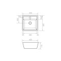 Bathco Раковина Genova A 42x42cm, накладная 4058
