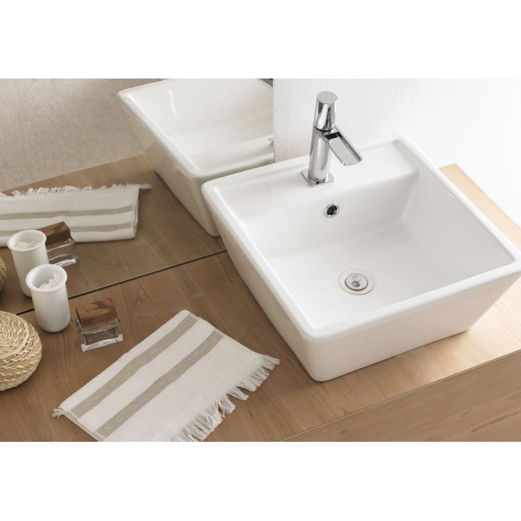 Bathco Vannas istabas izlietne Genova A 42x42cm, uzliekamā 4058 Bathco Vannas istabas izlietne Genova A 42x42cm, uzliekamā 4058
