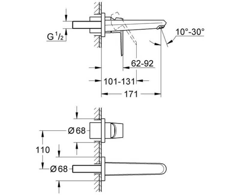 Grohe Eurodisc Cosmo Смеситель для раковины, 19573 002