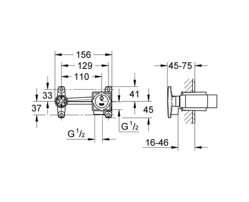 Grohe Скрытая часть смесителя для раковины 23200 000