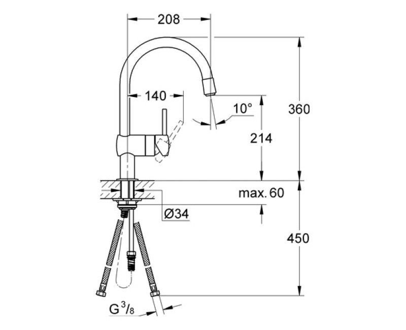 GROHE Minta Смеситель для мойки 32918 000