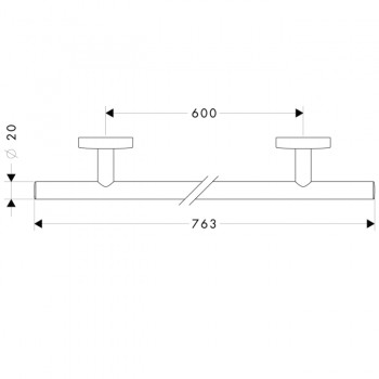 Hansgrohe Logis Полотенцедержатель 60cm, шлиф.никель 40516820