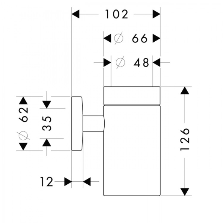 Hansgrohe Logis Glāzes turētājs, hroms 40518000 Hansgrohe Logis Glāzes turētājs, hroms 40518000