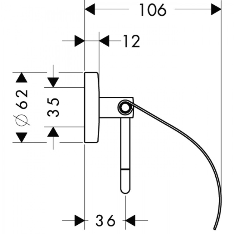 Hansgrohe Logis Tualetes papīra turētājs, hroms 40523000