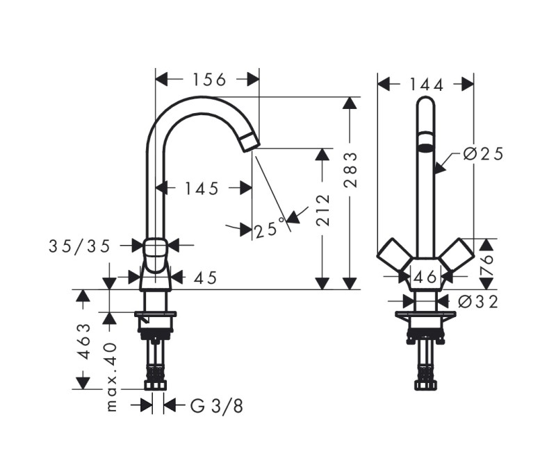 Hansgrohe Logis Смеситель для кухни 71280000