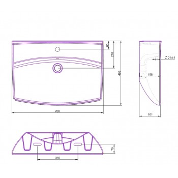 IFO Inspira Art Izlietne 70 cm, balta 15072