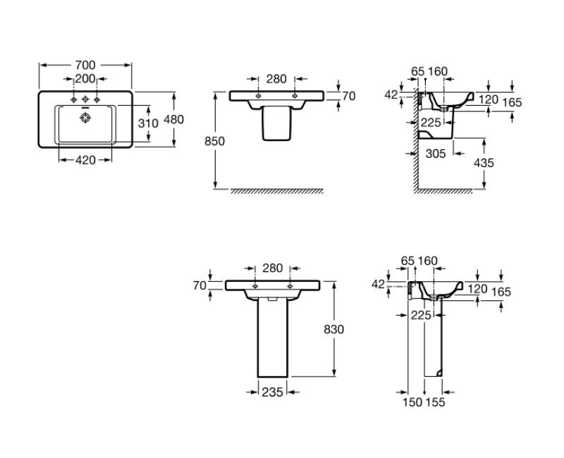 Roca Khroma Vannas istabas izlietne 70x46 cm A327651000