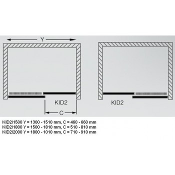 Roth Душевые двери раздвижные KID2 1300 mm