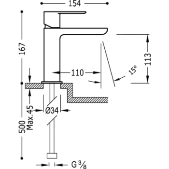 LOFT colors TRES Смеситель для умывальника, 20020501OM