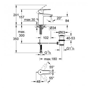 Grohe Eurostyle Cosmopolitan смеситель для раковины, хром 3355220E