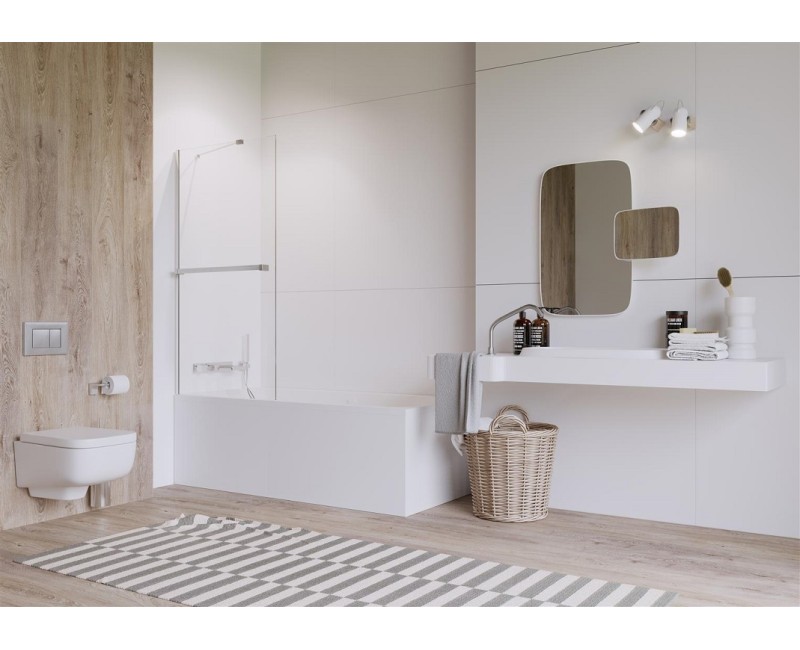 Radaway Vannas sieniņa IDEA PNJ ar dvieļu turētāju 50 cm