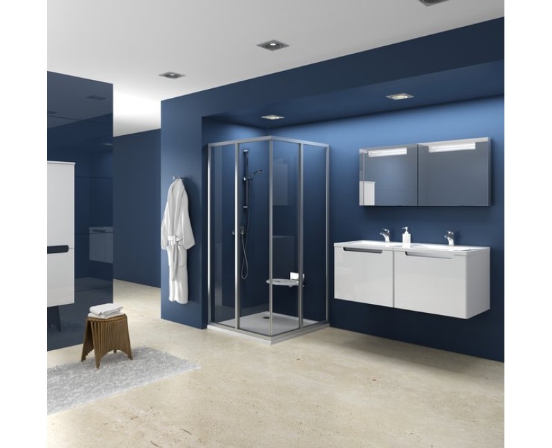 RAVAK Душевой уголок квадратный 2xSRV2S 80x80 cm (1 сторона) чёрный