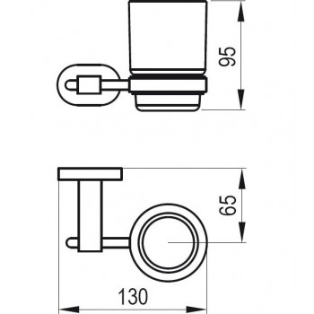 Ravak Chrome Держатель стакана с стаканом , хром CR 210.00