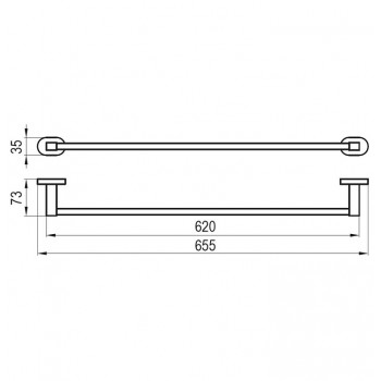 Ravak Chrome Dvieļu turētājs 66 cm, hroms CR 310.00