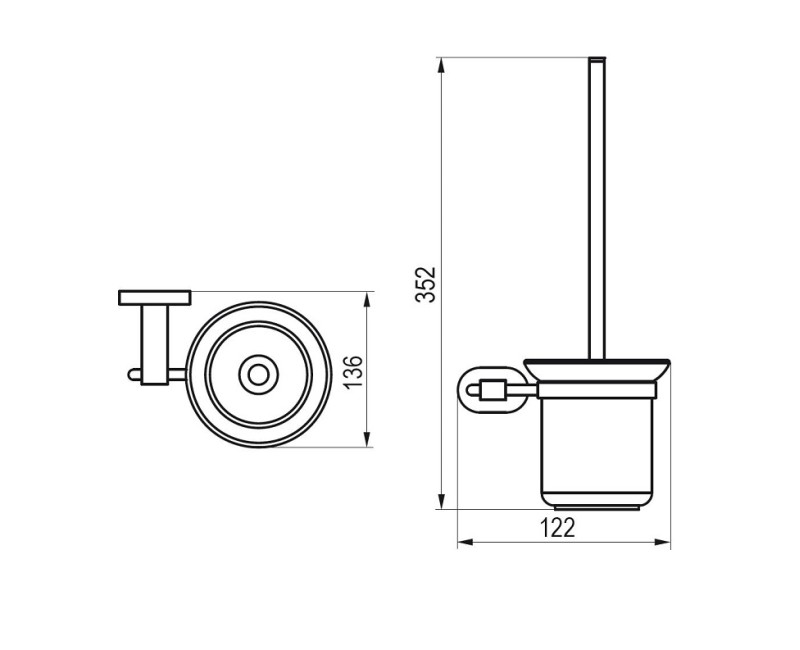 Ravak Chrome Гарнитур с ершиком, хром CR 410.00