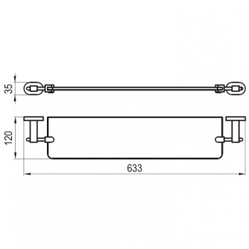 Ravak Chrome Полка 64 см, хром CR 500.00