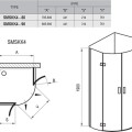 RAVAK Душевой уголок полукруглый SMSKK4 90cm, стекло