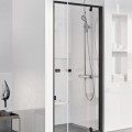 RAVAK Dušas durvis PIVOT PDOP1 90cm, melns