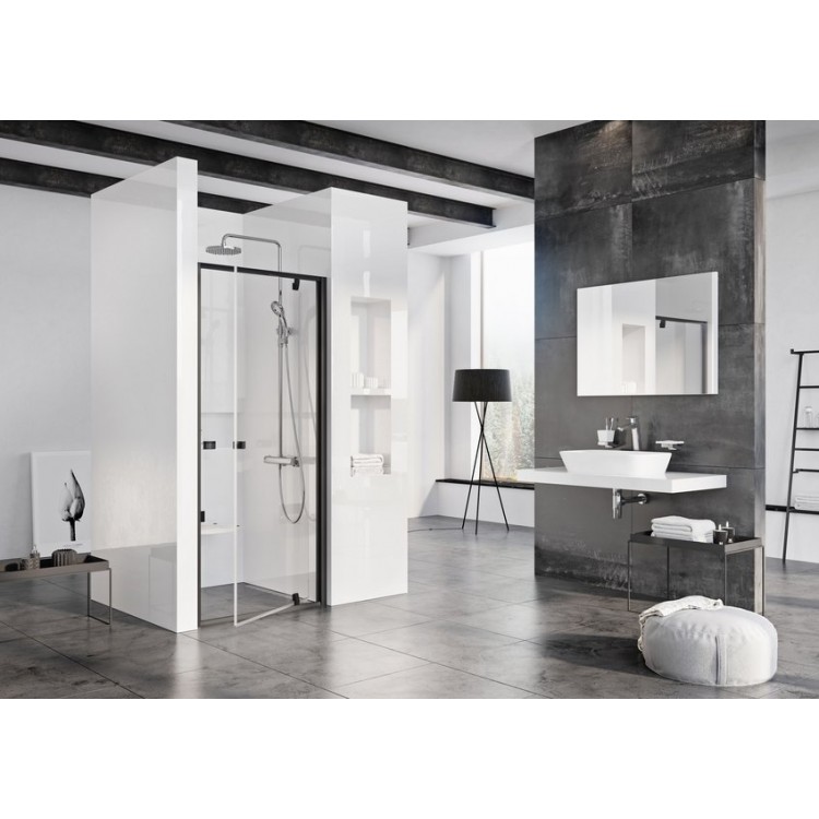 RAVAK Душевые двери PIVOT PDOP1 80cm, чёрный RAVAK Душевые двери PIVOT PDOP1 80cm, чёрный