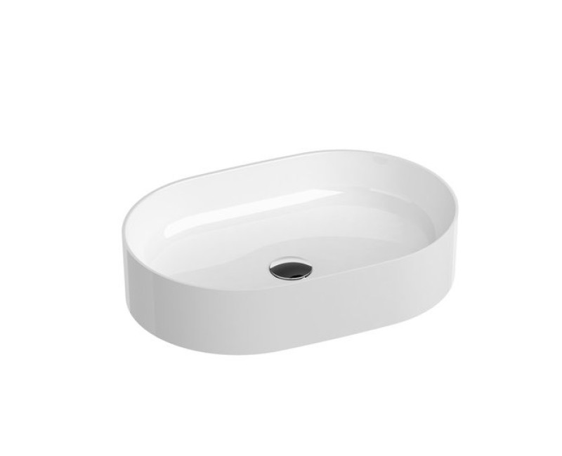 Ravak Ceramic 550 O Slim Vannas istabas izlietne 55x37cm, uzliek